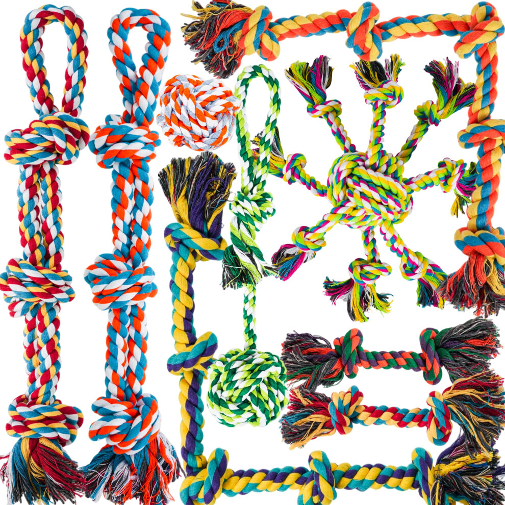 Gasapet Large Dog Ropes Toys For Aggressive Chewers, Dog Toys Set With Eight Legs Ball For Large Breeds,Full Of Attractiveness For Medium Dog, Heavy 5002514263020