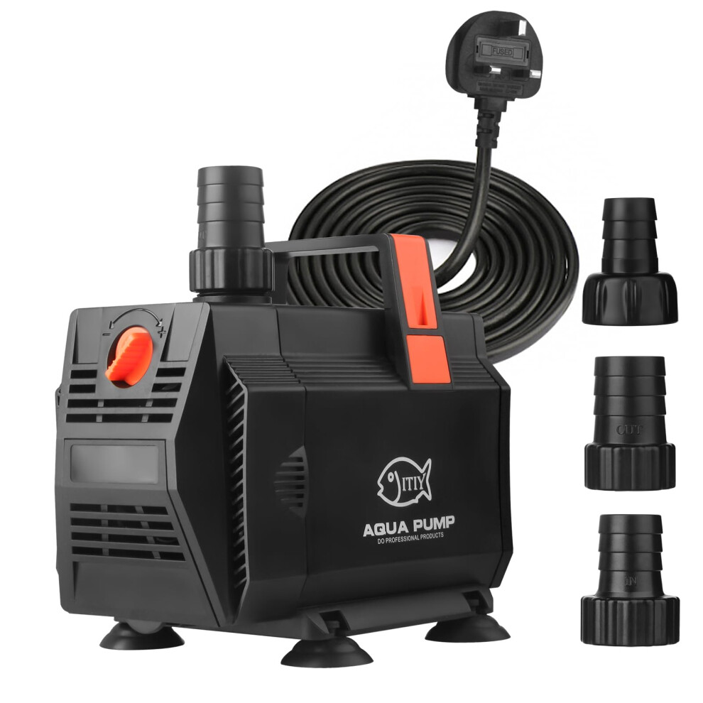 Itiy Submersible Water Pump Pond Pump, Water Fountain Pump Aquarium Water Pump With Flow Control For Fish Tank, Waterfall, Outdoor, Hydropon