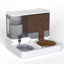 2 in 1 Automatic Cat Feeder, All in One Auto Feeder Food and Water Dispenser, Pet Feeder For Cats And Small Dogs, 3.8L Gravity Pet Feeder Station for
