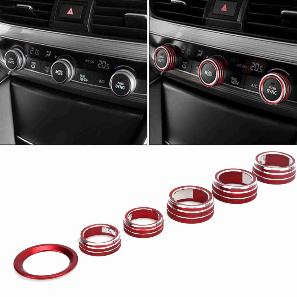6Pc Accord Switch Knob Covers Red 7055741687372
