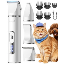 oneisall Quiet Cat Clippers for Matted Fur, Cat Grooming Kit 3 in1 with LCD Display, 3 Speed, Cordless Cat Paw Trimmer, IPX7 Waterproof Cat/Dog Clipp