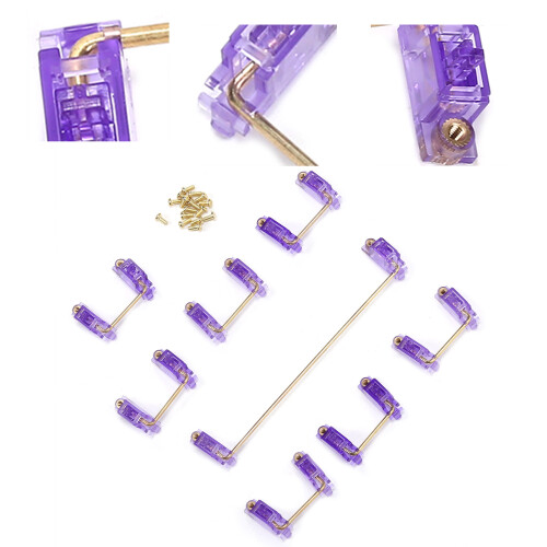 Mechanical Keyboard Stabilizer 6.25U/2U with Gold Wire Keycap Accessory 1