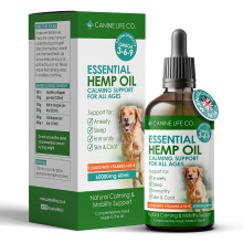 Canine Life Co. Hemp Oil For Dogs 60ml, 60,000mg - Dog Calming Supplement - Dog Calming Drops - Omega 3,6,9 For Dogs - Supports & Maintains Healthy