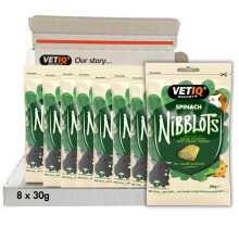 VETIQ Nibblots Spinach for Small Animals, with Added Vitamins, Beneficial for Sk