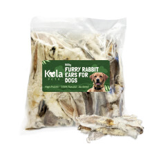 Koala Pets Rabbit Ears With Fur For Dogs 100% Natural Dog Treats - Grain Free, High Protein, Hypoallergenic - For Puppy Chews & Dog Treats For Large