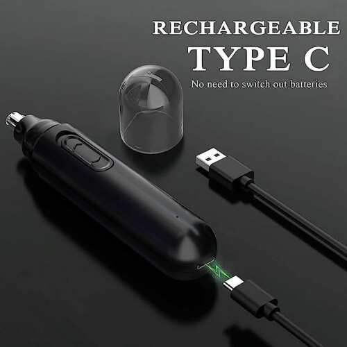 Rechargeable Ear Nose Hair Trimmer USB Waterproof 1