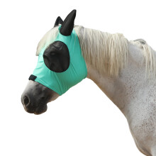 Gallopoff Horse Fly Mask with Large Eye Space & Ears – Super Comfort Stretchy UV Protection, Soft on Skin & Breathable Green Pony