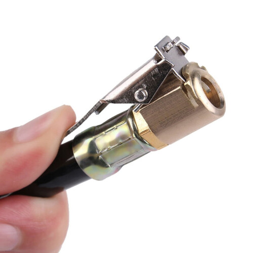 Inflator Hose with Lock-on Clip Rubber Flexible Hose for 2