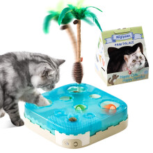 Migipaws 7-in-1 Interactive Automatic Cat Toy - Ultimate Indoor Cat Toy with Motion Sensor, LED Night Mode, Teaser Wand