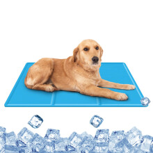 SNMIX Dog & Cat Cooling Mat – Durable Self-Cooling Pet Pad with Non-Toxic Gel, Large 90x50 cm, Blue – Keeps Pets Comfortable in Hot Weather