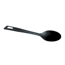 Black Nylon Heavy Duty Solid Spoon Heat Resistant Up to 210 Degrees Celsius Professional Kitchen Utensil Safe Food Contact 34cm Length