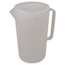 Polypropylene Jug with Lid 2 Litre Capacity Measurement Markings Dishwasher Safe for Everyday Kitchen Use Not Microwave Safe