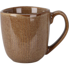 Brown Stoneware Mug 200ml Compact Coffee and Tea Cup Double Reactive Glaze Finish for Everyday Hot Drinks