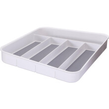 Medium Cutlery Tray 32.5cm x 29cm Kitchen Drawer Organiser Polypropylene Plastic Utensil Storage Insert for Everyday Flatware