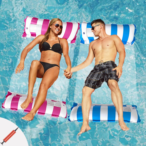 2-Pack Inflatable Pool Water Hammock