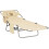 Folding Sun Lounger with Face Hole Beige 1