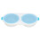 Microwave Egg Poacher Double Cup Food Grade PP Kitchen Tool, Blue 4