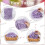 Paars snipperpapier als vulmiddel, 7 oz, 4 sets 6