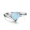 Δαχτυλίδι αρραβώνων Love Heart Fire Opal από ασήμι για γυναίκες 3