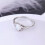 Δαχτυλίδι αρραβώνων Love Heart Fire Opal από ασήμι για γυναίκες 5
