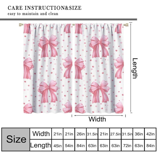 Watercolor Red Bow Curtains Abstract Confetti Pink Polka 1