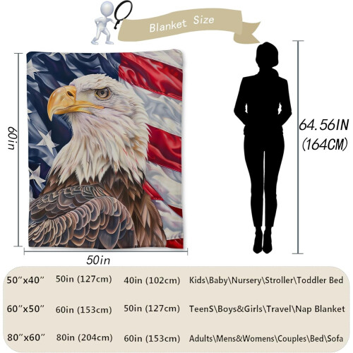 Měkká flanelová deka Eagle, lehká, 6050 palců 2