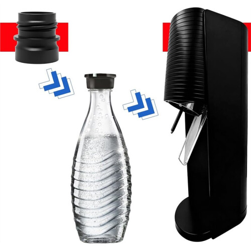 Adapter for  Crystal 0.7L Glass Bottles, for Duo & Terra, Includes Replacement Seals, Adapter 1
