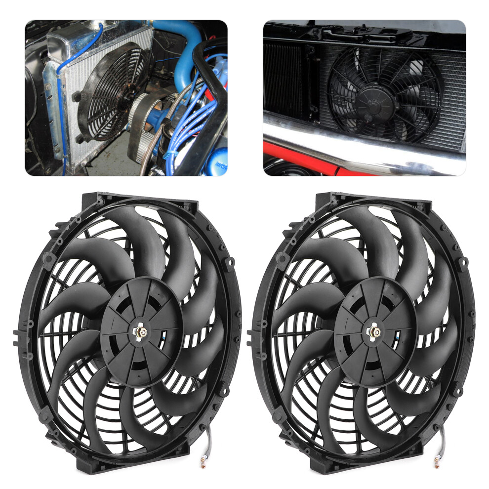 12 Volt Radiator Fans 12In Universal 80W 7444352336357
