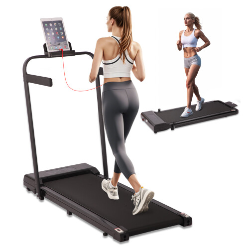 2 in 1 Foldable  Walking Running Treadmill
