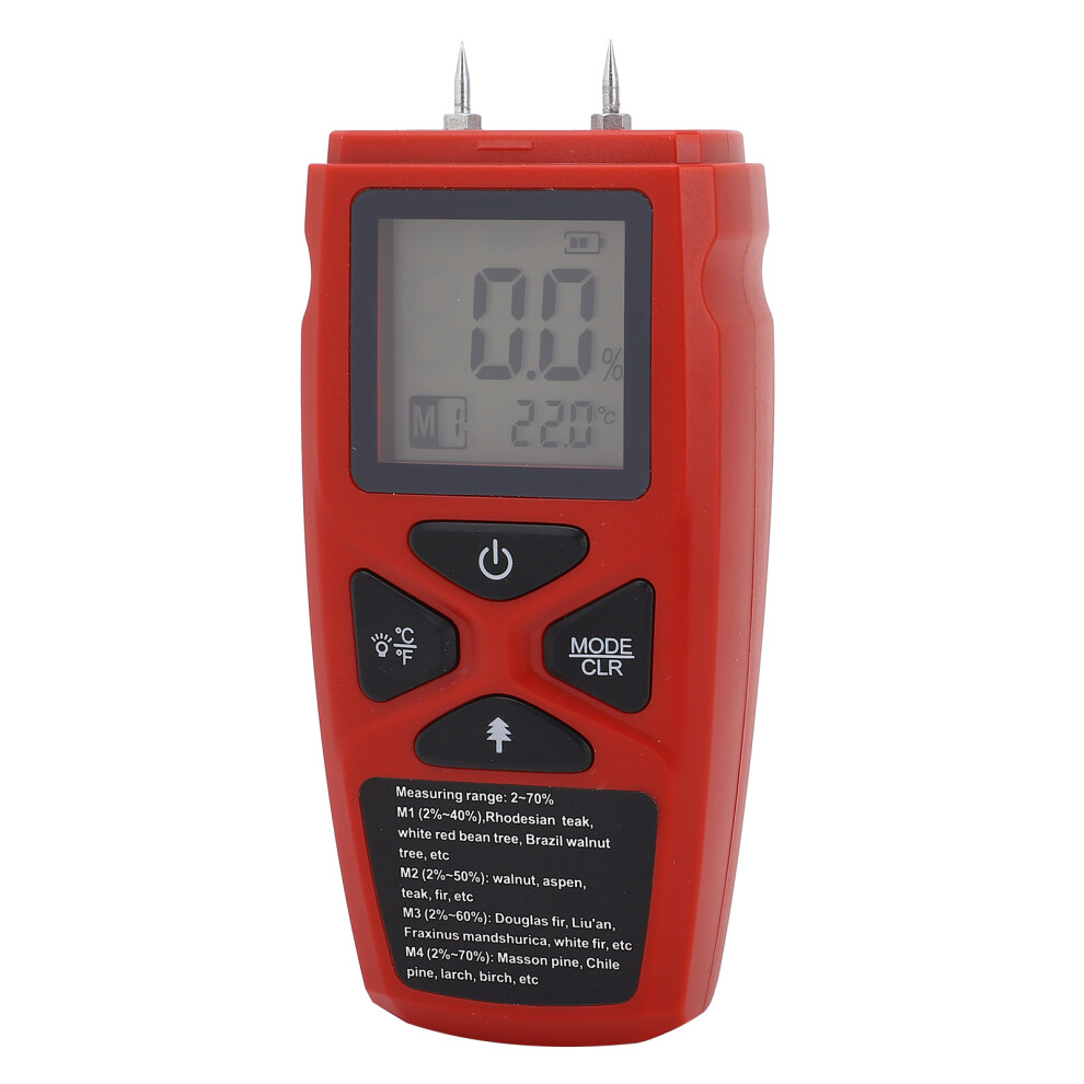 Pin Type Wood Moisture Meter With Backlit Display, Fast Response 3611391834395