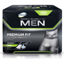 TENA Men Premium Fit Schutzunterwäsche Niveau 4 Größe M 12 Einheiten
