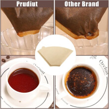 200 Filtros de Café Desechables de Cono para Cafetera, Naturales y Sin Blanquear.