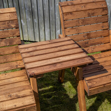 51 x 51cm Handmade Chunky Rustic Wooden Straight Tray for Garden Furniture