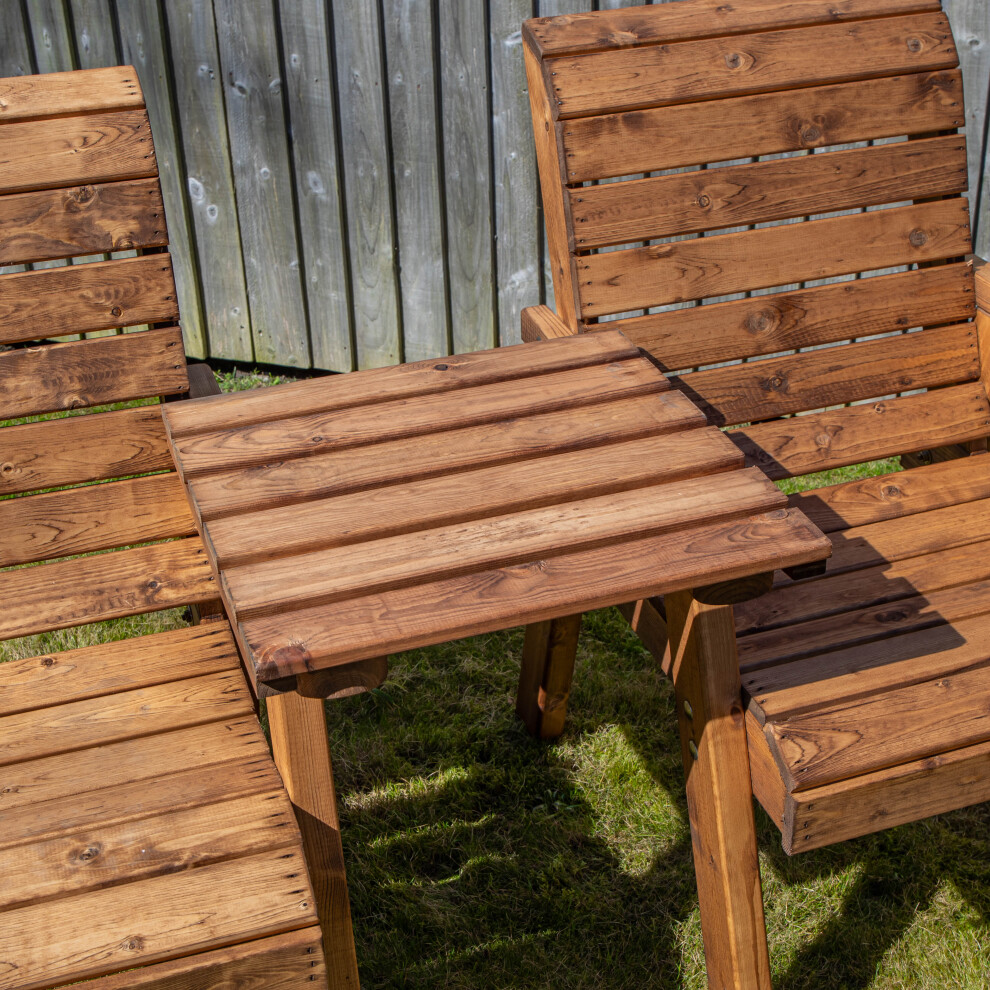Samuel Alexander 51 X 51Cm Handmade Chunky Rustic Wooden Straight Tray For Garden Furniture