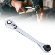 Mini 130mm Doppelkopf-Ratschen-Schlüssel 1/4 Zoll Chrom-Vanadium-Stahl