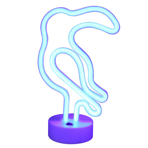 Bird Shape Neon Light Desktop Night Light USB/Battery Powered Blue 2