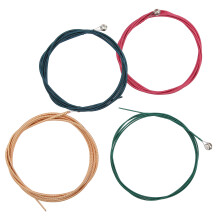 Set of 4 Colorful Guitar Strings for Acoustic Folk Electric Bass