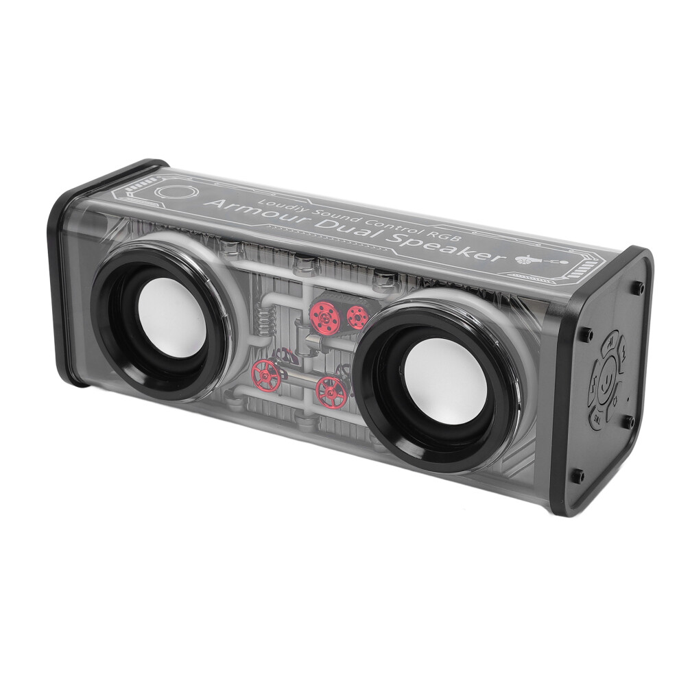 Colorful Lights Bluetooth 5.3 Portable Desktop Subwoofer Speaker, 1800Mah, Black 4681391836452