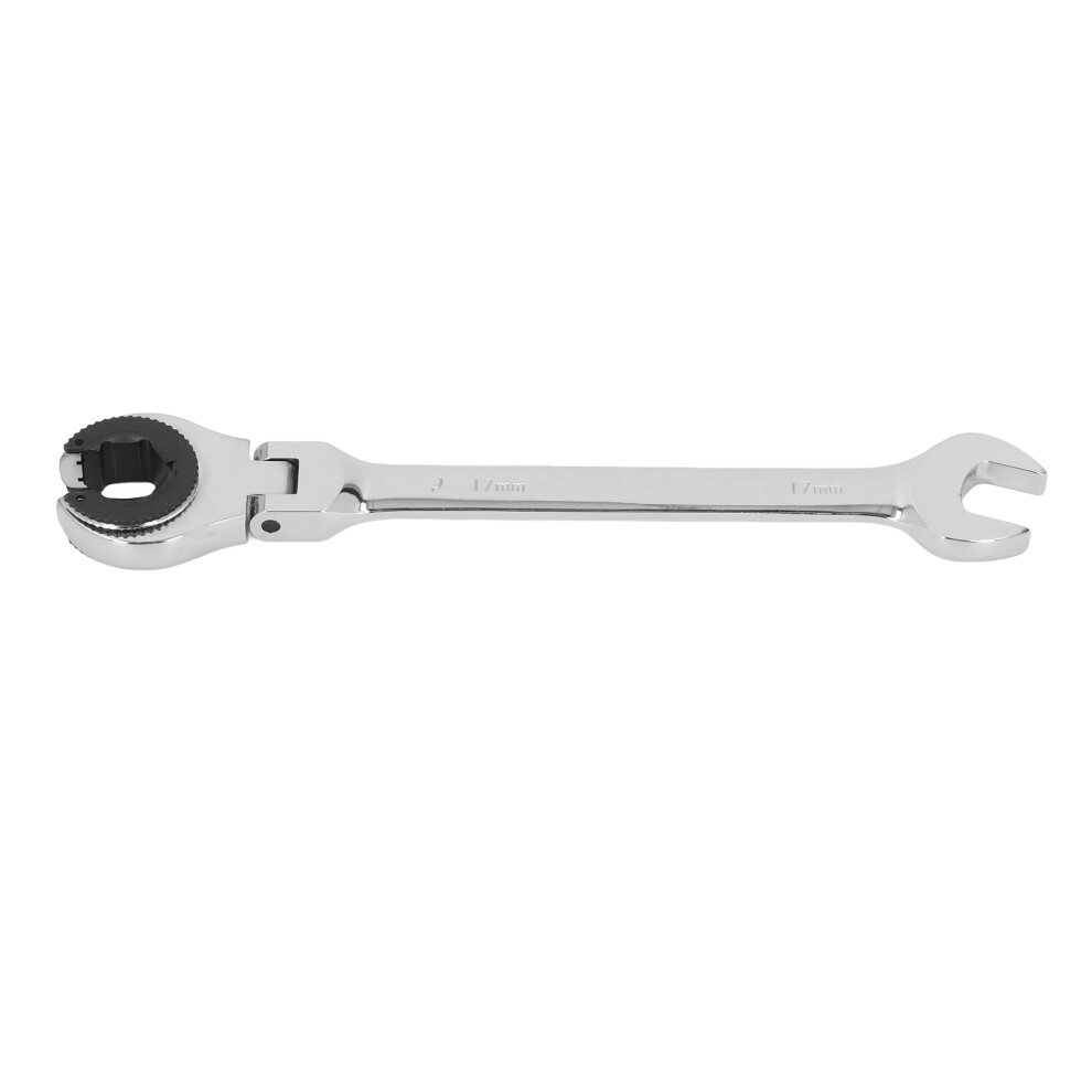 17Mm Ratcheting Open End Wrench 8.5In Cr V Steel Flexible Dual Use 4651391836493