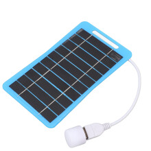 Portable Blue Solar Panel with Light Handle 5V 5W USB Charger
