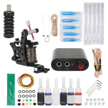 8-Loop-Spulen-Tattoo-Maschine-Set mit Tinte, Stromversorgung & Nadeln