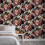 Grandeco Red Floral Wallpaper Multi Textured Feature Wall 1