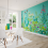 (Medium (3m X 2.4m)) Botanical Fleur - Peacock 1
