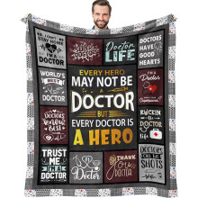 Couverture de remerciement pour médecin 60 x 50 pouces