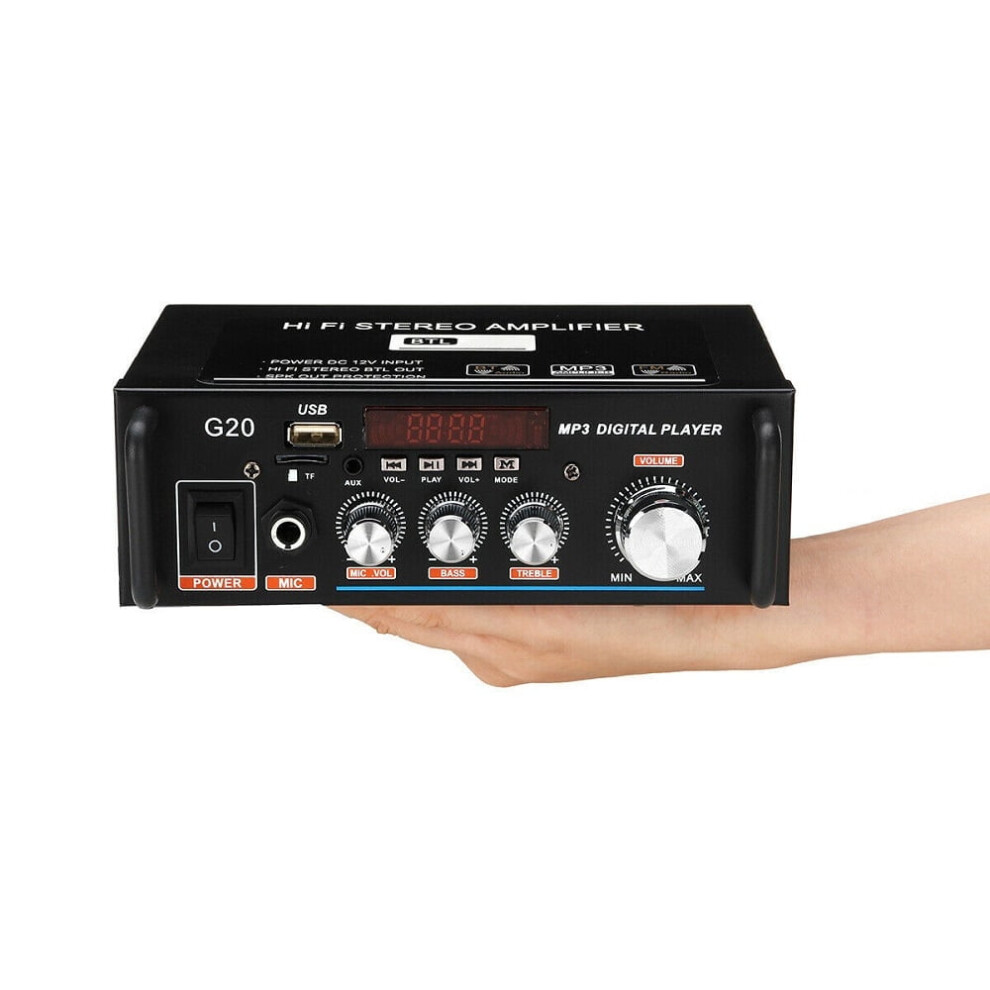 600W Hifi Bluetooth Power Amplifier Car/Home Theater Digital Power Audio Amplificador For Speaker Treble Bass Control Fm Usb 9448483106924