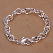Pulsera de plata 925 para hombre y mujer de 8 pulgadas.