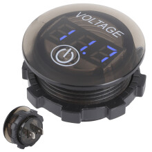 Universal 12-24V DC LED Voltmeter Car Battery Gauge with Touch Blue