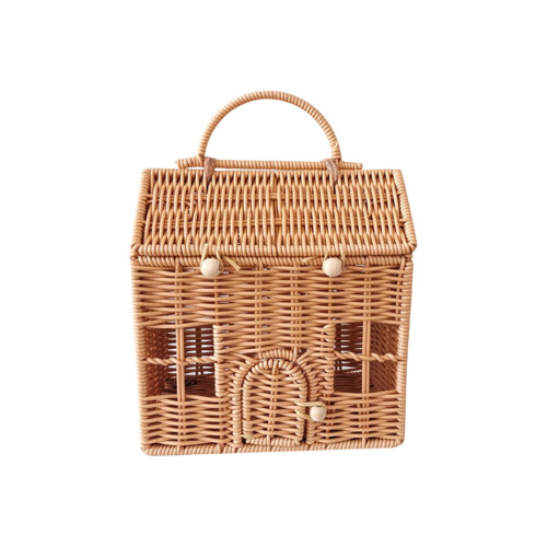 Wicker Suitcase Rattan Basket with Handle 1 Piece