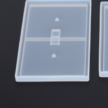 Resin Casting Silicone Mold for Epoxy Pendant with Double Hole Board DIY Kit
