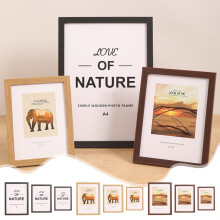 Wooden Photo Frame 6x8 Inch, 3Pcs Under $5, Wall/Desk Display, Multi-Position, Memory Photo Holder, Compatible with Standard 6x8 Photos